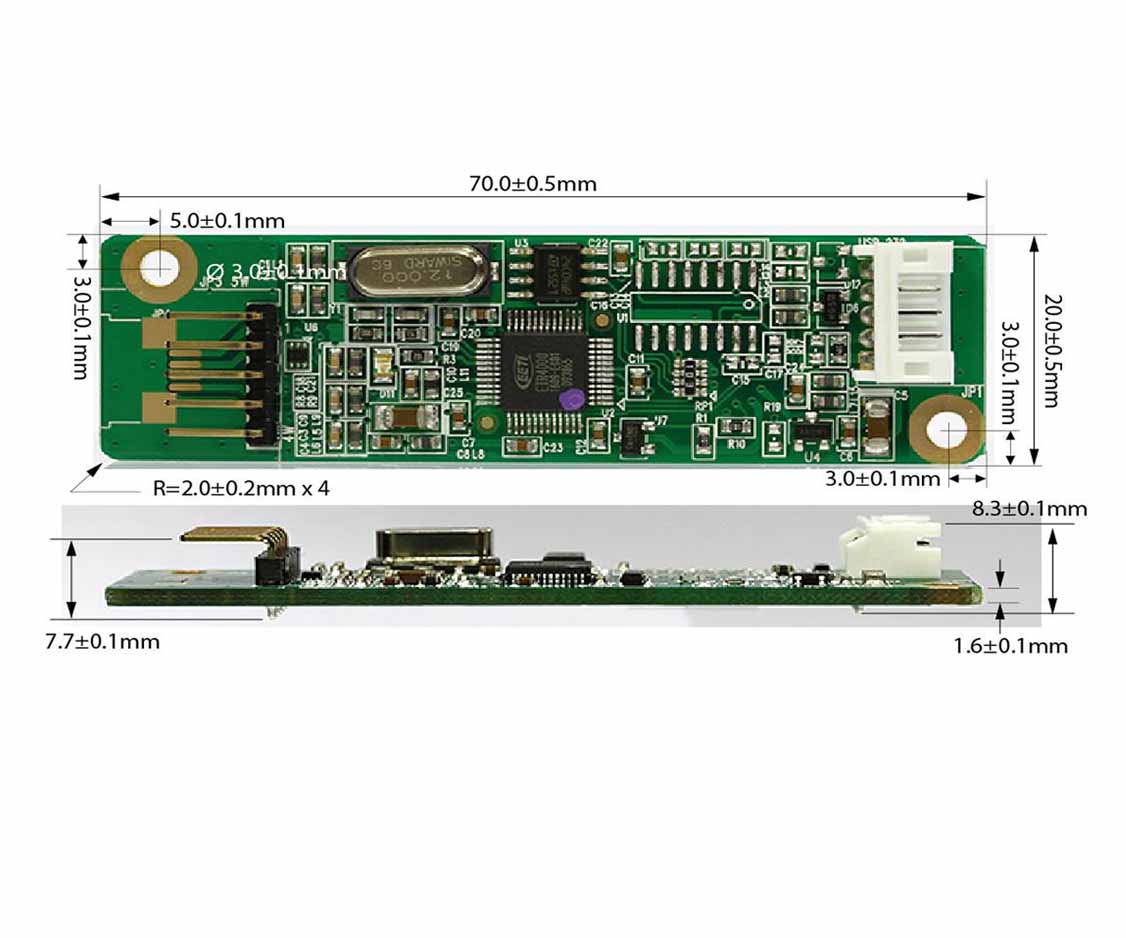 ETP-MB-R4502UPEG 4-5 wire USB Resistive Touch Screen Controller