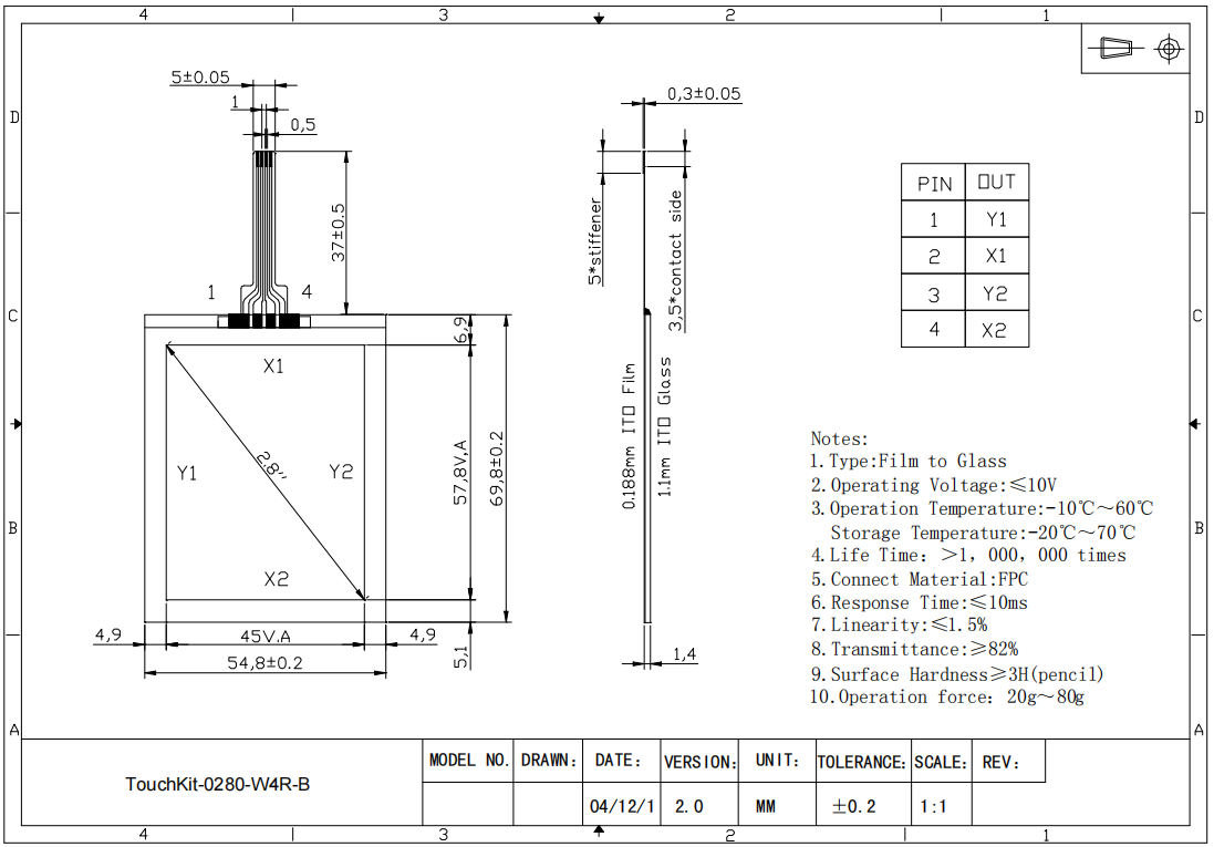 4wire Resistive Touch_Screen
