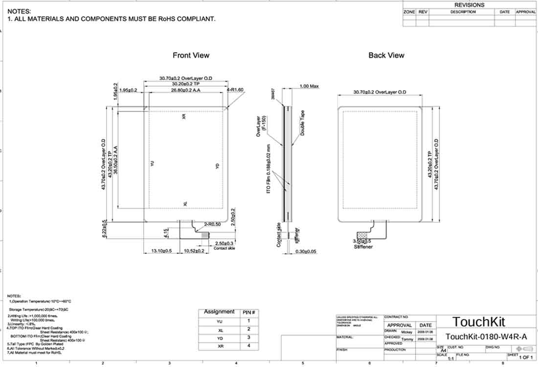 4wire Resistive Touch_Screen